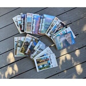 Vintage AAA Tour Book Lot of 26 (1970s–2000) Travel Guides Maps US & Canada